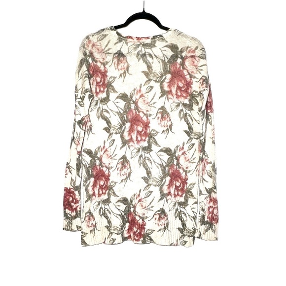Abercrombie & Fitch Floral Boat Neck Long-Sleeved High-Low Sweater, S - Picture 7 of 15